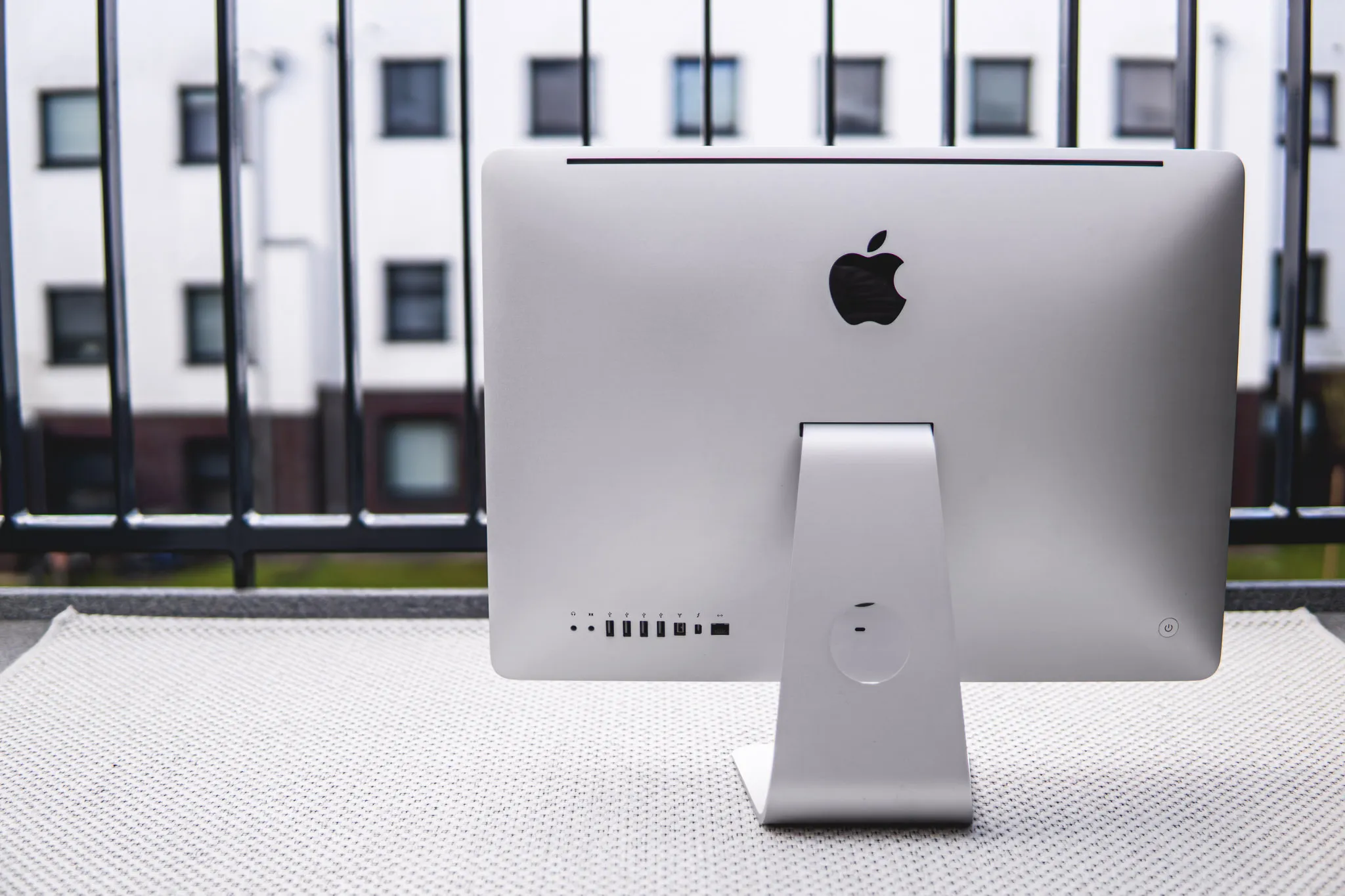 A back side of the iMac